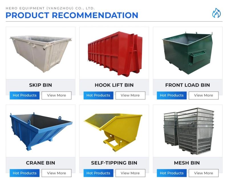 Waste Management Waste Recycling Hook Lift Bin for Garbage Truck