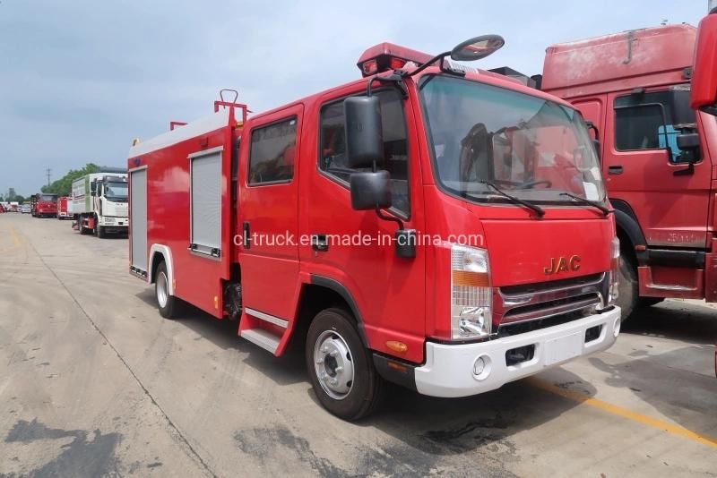 China Brand JAC Double Row 3cbm 3tons Fire Engine Truck