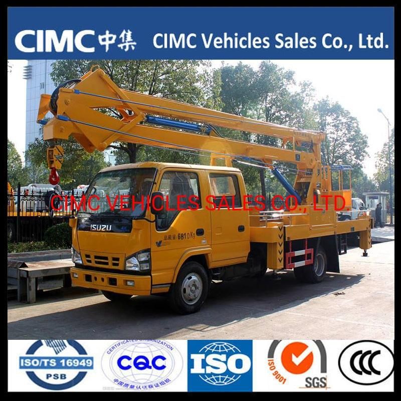 Isuzu Npr Hydraulic Telescopic Boom Foldable Truck Mounted Aerial Work Platform 14m 16m 18m