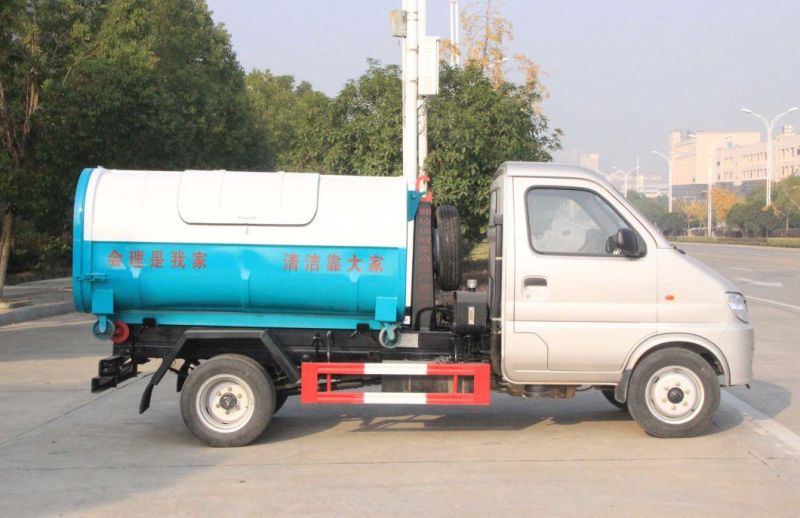 Changan Mini Garbage Truck Hook Lift Garbage Truck