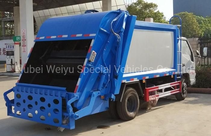 Jmc 4*2 6cbm/6m3/6000liters Self Compressing Garbage Compactor Truck 3tons Refuse Collection Truck