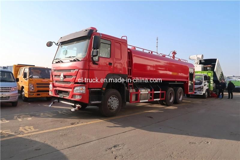 Sinotruk HOWO 6X4 10 Wheels 20tons Water Fire Fighting Truck for Sale