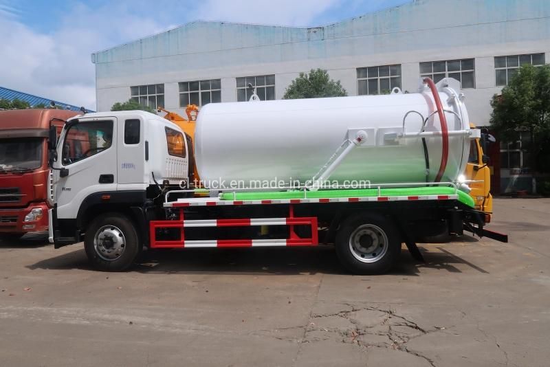 Foton Auman 10 Cubic Meters Waste Water Pump 10ton Toilet Sewer Suction Vacuum Tanks for Septic Trucks