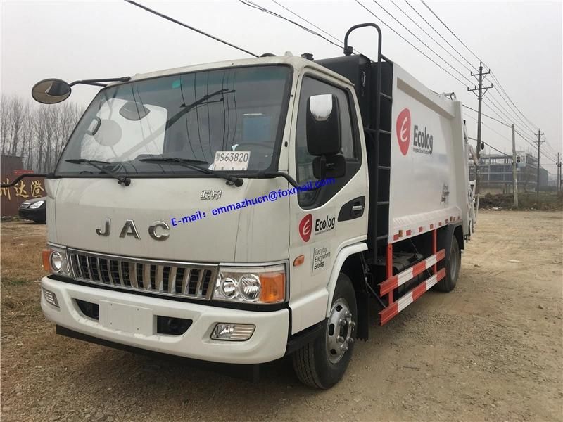 JAC 4X2 5m3 Compressible Garbage Truck Price for Sale