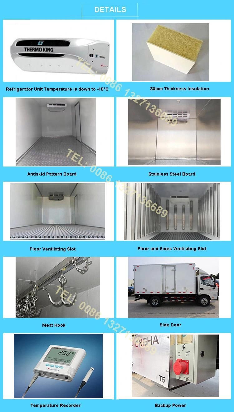 Isuzu 3 Tons Shrimp Truck Fish Transported Mobile Refrigeration Truck