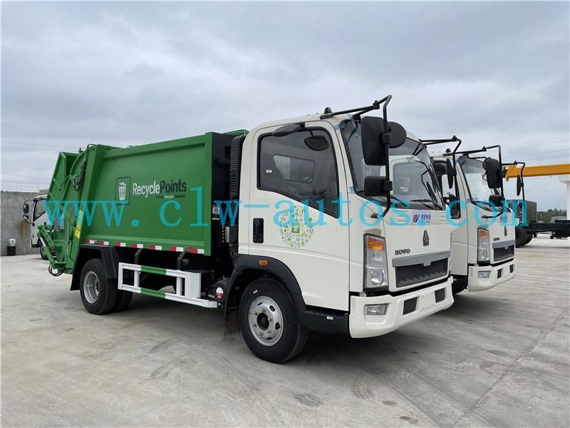 Sinotruk HOWO 6cbm 6000liters 4X2 Compactor Garbage Truck Garbage Collection Truck Waste Removal Truck for Sanitation Services