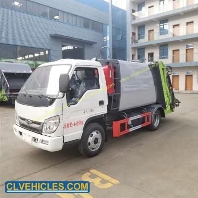 Foton Small Garbage Compactor Truck Mini 3cbm Garbage Truck