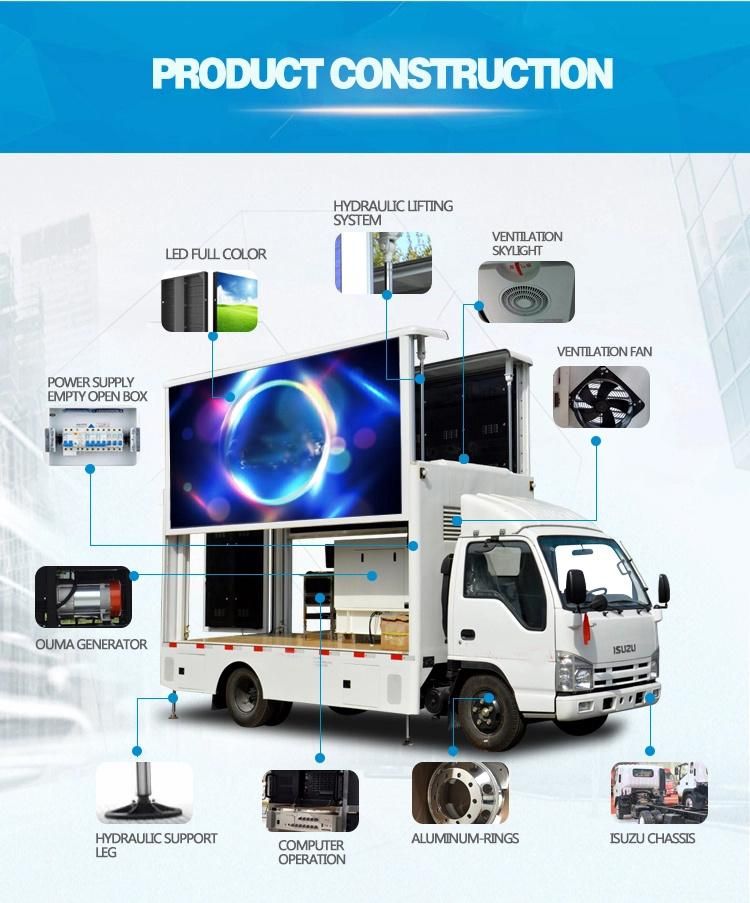 4X2 LED Light Truck Mobile Advertising Truck