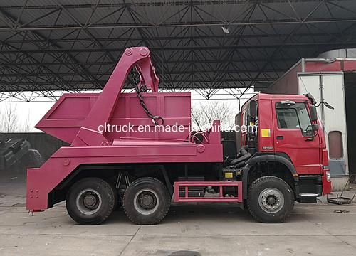 HOWO 6*4 Arm Swing Skip Loader Garbage Truck Waste Collector Truck for Sale
