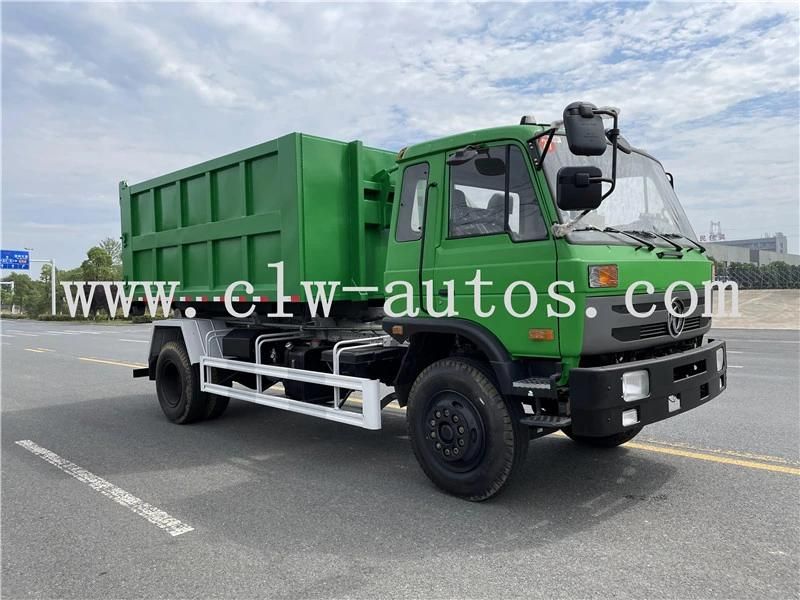 Dongfeng 153model Hydraulic Hooklift Garbage Truck with 13m3 Garbage Container