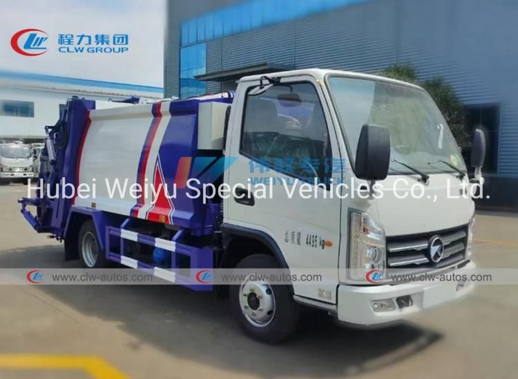 Dongfeng 4X2 120HP 6m3 3tons Container Compression Garbage Collection Sanitation Compressed Garbage Refuse Compactor Truck