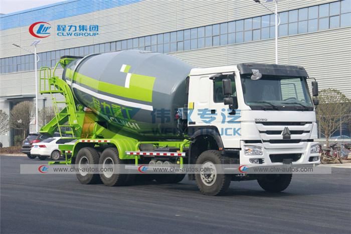 Large Capacity Top Grade Sinotruk HOWO 10-Wheel 9cubic Meters Construction Trucks 10m3 Self Loading Concrete Mixer Truck