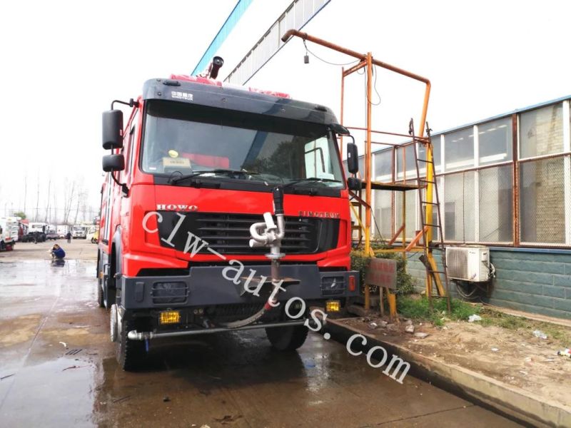 Sinotruk HOWO 4X4 Offroad Water Foam Dry Powder Tank Fire Rescue Truck with 6500 - 8000L Water Foam Tank Fighting Emergency Firefighter