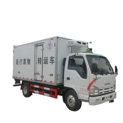 Isu-Zu Medical Waste Refuse Transfer Vehicle Hospital Waste Shippingtruck with Refrigeration Function