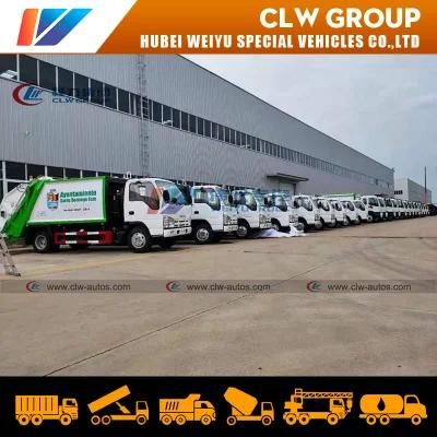 Clw 4*2 I Suzu 7cbm 8m3 9000L 10000liter 12000liters Garbage Compacted Compressed Compactor Truck