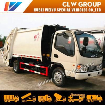 JAC Refuse Compactor Garbage Waste Collector Truck 4tons 6tons Garbage Compressed Compression Truck