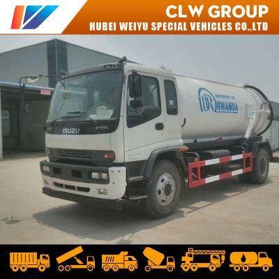 Japanese &#160; Isuzu&#160; 10000L/10m3/10cbm Vacuum Sewagefecal Suction Truck Sewer Cleaning Truck with Vacuum Pump