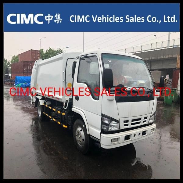 Isuzu 600p Npr Compactor Garbage Truck for Sale 4m3 5m3 6m3