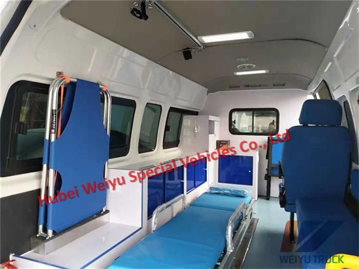 China Ambulance Supplier Gasoline Engine Foton G9 Hospital Medical Ambulance Patient Transfer Ambulance