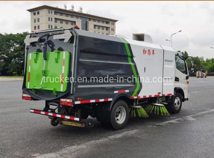 Vacuum Cleaning 4 Brushes Stainless Steel Tank JAC Vacuum Road Sweeper Truck in 5ton Loading with Dust Tank & Water Tank