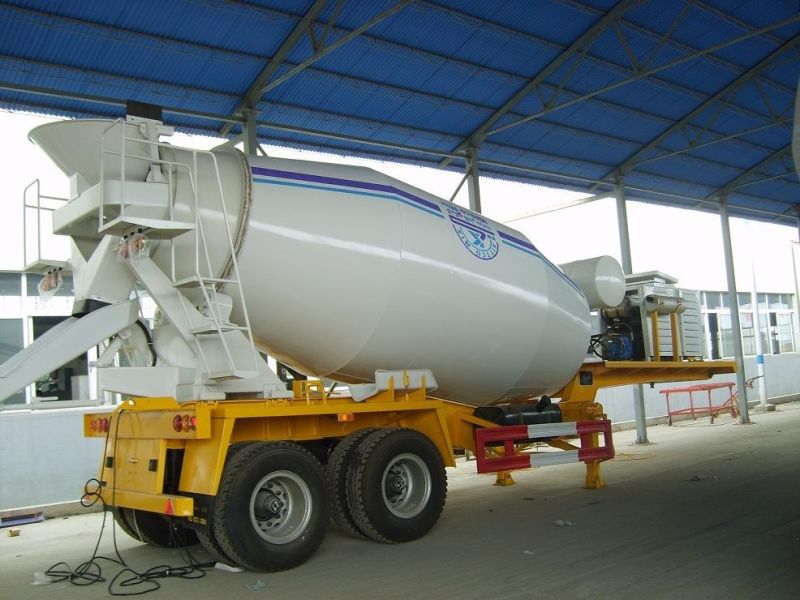 Hot Sale 8cbm 10cbm Concrete Mixer Semi Trailer with Diesel Generator