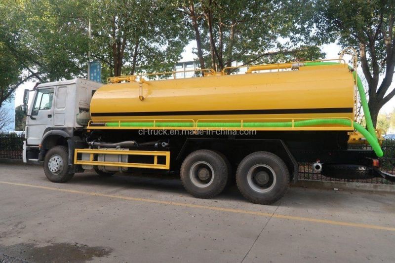 HOWO 20tons Fecal Toilet Cleaning Vacuum Pump Suction Tank Truck