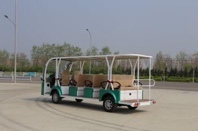 Vintage Classical Sightseeing Car Golf Cart 14 Seats Shuttle Electric Car