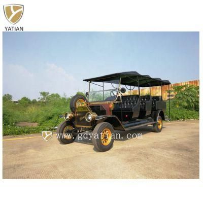 New Design Vintage Sightseeing Bus with 11 Seats Rechargeable Electric Tourist Car