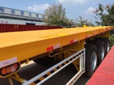 3 Axle 60ton 40FT Flatbed Semi Trailer for Sale