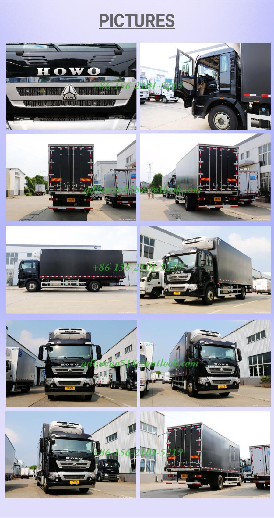 Sinotruk HOWO Frozen Trucks Small Cargo Food Delivery Refrigerated Truck Customized Box Length and Refrigerated Temperature