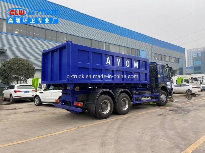 Sinotruk 6X4 10 Wheels 18m3 20m3 Roll off Container Garbage Truck