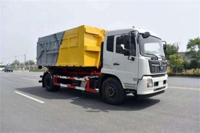 Dongfeng 8cbm 10cbm 8t 10t Rear Loader Roll off Hook Lift Garbage Truck with Trash Container