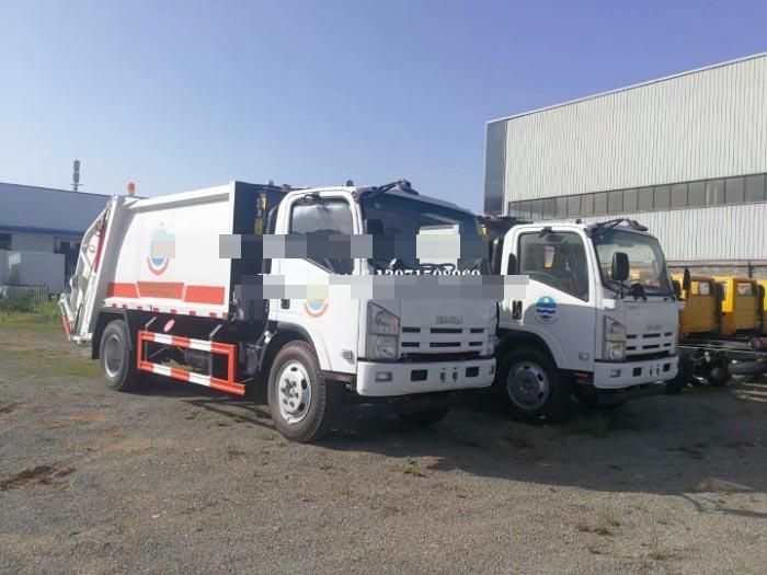 Japanese Isuzu 8cbm Self Compactor Waste Removal Trucks 8m3 Compressed Garbage Truck