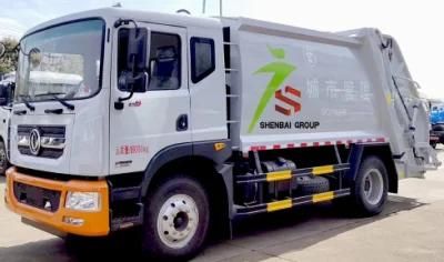 Dongfeng 4X2 One and Half Row 14cbm Municipal Sanitation Compression Garbage Truck for Sale