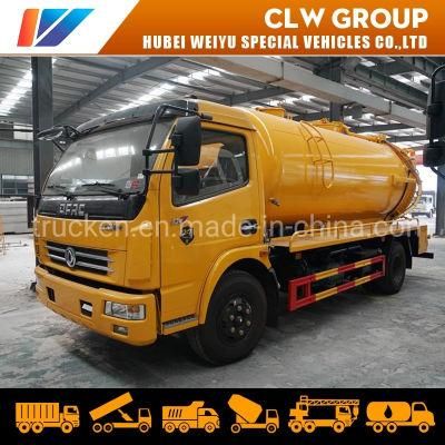 6tons Dongfeng Vacuum Sewage Suction Truck 6000liter Waste Suction Truck