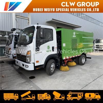 Sinotruk HOWO 1.5cbm 1500liters Water Tanker 4cbm 4000liters Dust Tanker Road Cleaning Sweeper Truck