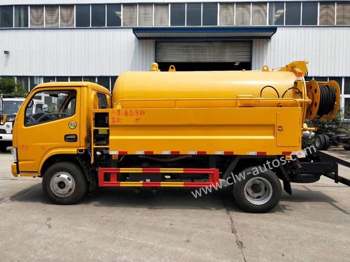 Dongfeng High Pressure Jetting Sewer Cleaning Truck 3.5m3 Suction Tank