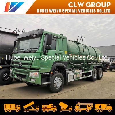 Sinotruk HOWO 6X4 18cbm Sewer Vacuum Trucks 16m3 Sewage Septic Suction Cleaning Tanker Truck