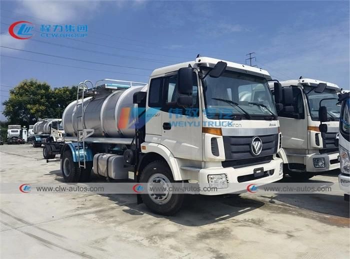 Pure Water Tank Truck 10cbm 12cbm Foton Drinking Water Tank Truck 10tons 12tons Water Tanker Truck