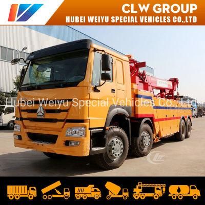Trailer Towing Wrecker 30t Sinotruk HOWO 371HP 12-Wheel 50tons Recovery Truck for Africa