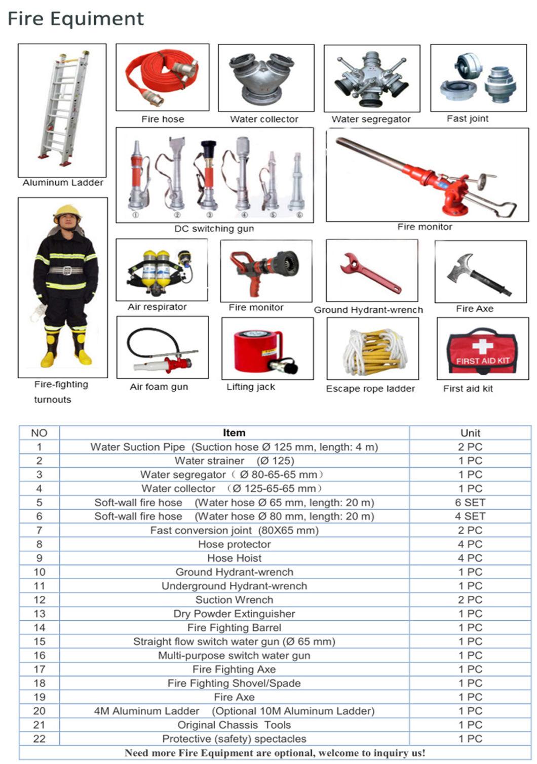 Dongfeng DFAC Double Cab LHD or Rhd Cummins Engine 190HP 3400 Liters Water and 600 Liters Foam Tanker Firefighting Apparatus for Sales