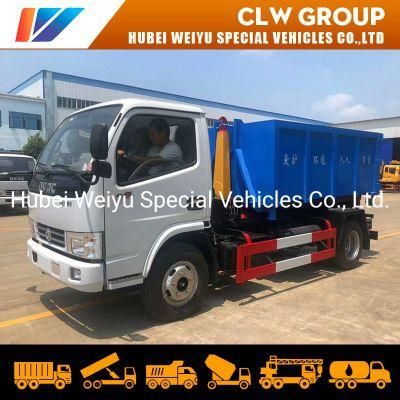 Dongfeng Diesel Small Rear Self Loading Hook Lift Roll off Garbage Truck for Sale