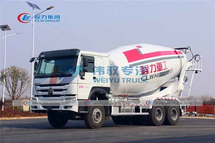 Large Capacity Top Grade Sinotruk HOWO 10-Wheel 9cubic Meters Construction Trucks 10m3 Self Loading Concrete Mixer Truck
