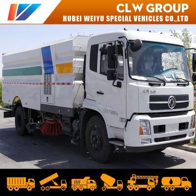 China Dongfeng Factory 8tons 16cbm Street Road Sweeper Cleaning Machine Washer Truck for Sale