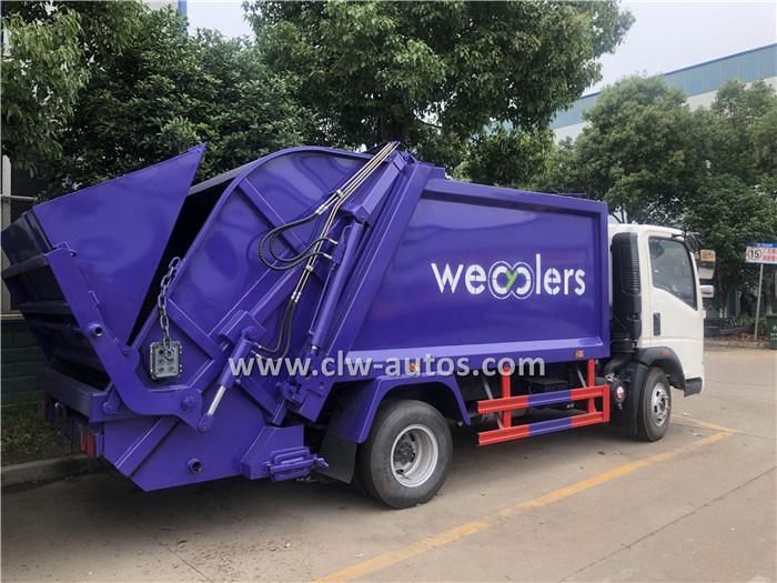 Sinotruk HOWO 5cbm Garbage Compactor Truck  Compressed Waste Collection Vehicle