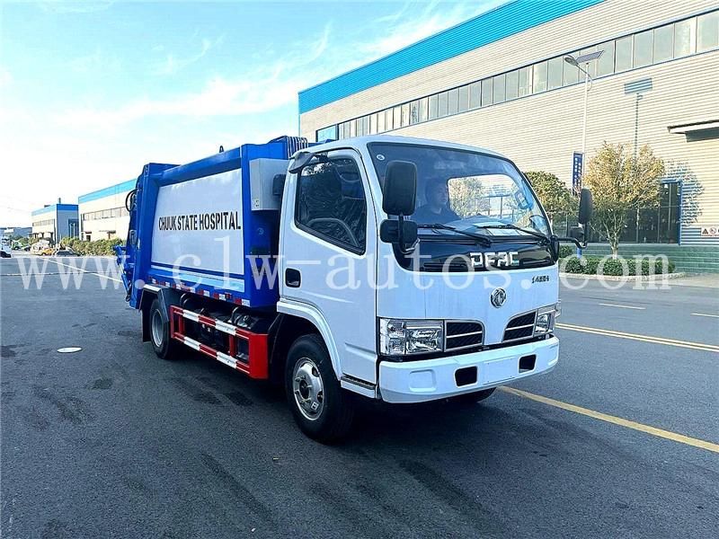 Dongfeng Furuicar 4X2 5000liters 5cbm 5m3 3tons 4tons Garbage Compactor Truck Rear Loading Waste Removal Truck