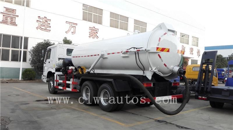 Sinotruk HOWO 6X4 336HP 12000liters Sewage Suction Truck Vacuum Sewer Suction Tank Truck