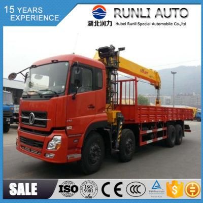 Factory Supplied Dongfeng 8X4 Right Hand Drive 10 Ton Truck Mounted Crane Low Price for Sale