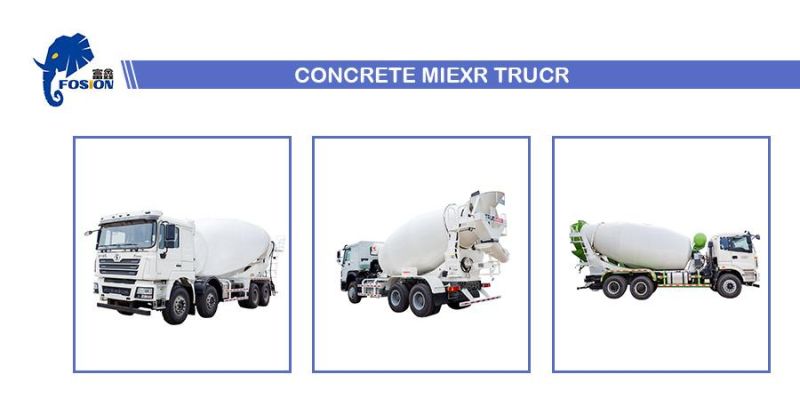 White Color Heavy Duty Construction Using Concrete Mixer Truck 12cbm