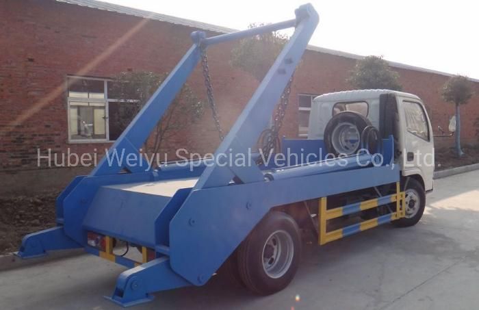 China Factory Dongfeng 3/4/5/6/7cbm 3000-7000liters Waste Collector Skip Loader Swing Arm Garbage Truck